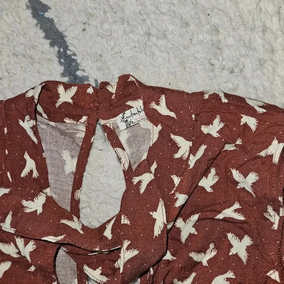 Intimately free people billie printed tie neck bodysuit medium - Picture 4 of 8